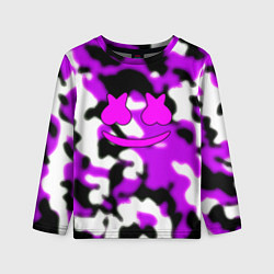 Лонгслив детский Marshmello camo, цвет: 3D-принт