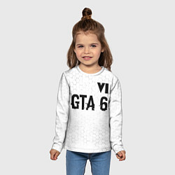 Лонгслив детский GTA 6 glitch на светлом фоне посередине, цвет: 3D-принт — фото 2