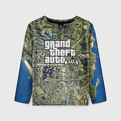 Лонгслив детский GTA 5 карта, цвет: 3D-принт