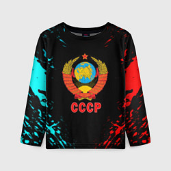 Лонгслив детский Моя страна СССР краски, цвет: 3D-принт