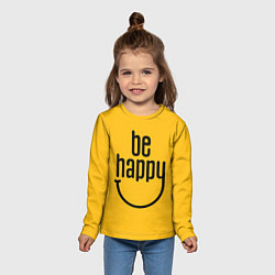 Лонгслив детский Smile - be happy, цвет: 3D-принт — фото 2