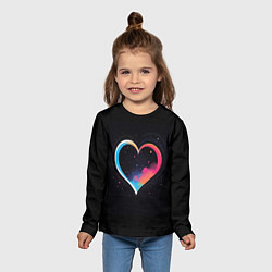 Лонгслив детский Сердце в облаках, цвет: 3D-принт — фото 2