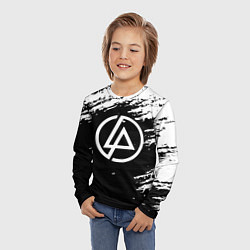 Лонгслив детский Linkin Park - black and white, цвет: 3D-принт — фото 2