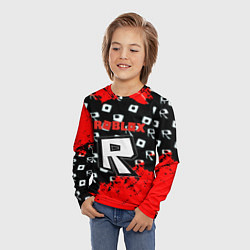Лонгслив детский Роблокс текстура, цвет: 3D-принт — фото 2