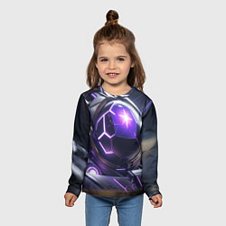 Лонгслив детский Чероно фиолетовый киборг, цвет: 3D-принт — фото 2