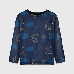 Детский лонгслив Ангелы в ночном небе