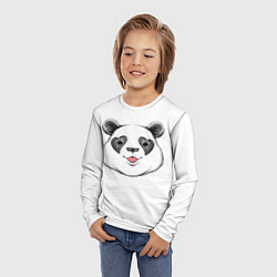 Лонгслив детский Влюблённый панда, цвет: 3D-принт — фото 2