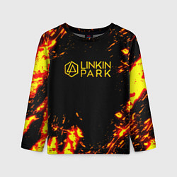 Лонгслив детский Linkin park огненный стиль, цвет: 3D-принт