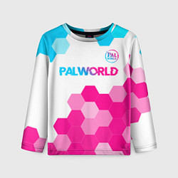 Лонгслив детский Palworld neon gradient style посередине, цвет: 3D-принт