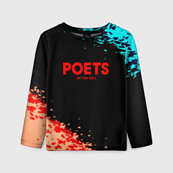 Лонгслив детский Poets of the fall краски брызги, цвет: 3D-принт