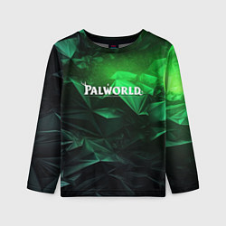 Детский лонгслив Palworld logo green abstract