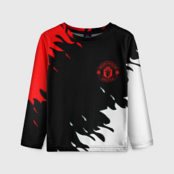 Лонгслив детский Manchester United flame fc, цвет: 3D-принт