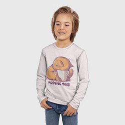 Лонгслив детский Morning mood - cat, цвет: 3D-принт — фото 2