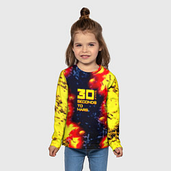 Лонгслив детский Thirty Seconds to Mars огненное лого, цвет: 3D-принт — фото 2