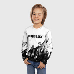 Лонгслив детский Roblox flame текстура, цвет: 3D-принт — фото 2