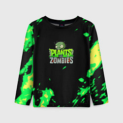 Лонгслив детский Plants vs Zombies зелёная текстура, цвет: 3D-принт