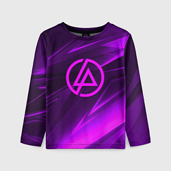 Лонгслив детский Linkin park neon stripes logo, цвет: 3D-принт