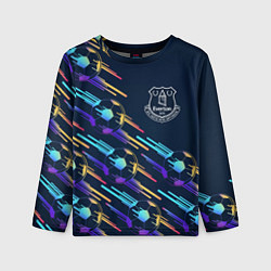 Лонгслив детский Everton градиентные мячи, цвет: 3D-принт