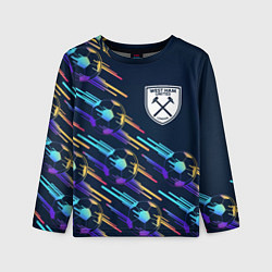 Лонгслив детский West Ham градиентные мячи, цвет: 3D-принт