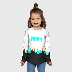 Лонгслив детский Fortnite epic game fire, цвет: 3D-принт — фото 2