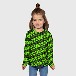 Лонгслив детский Juventus green pattern sport, цвет: 3D-принт — фото 2