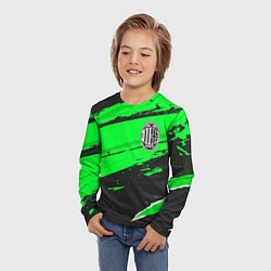 Лонгслив детский AC Milan sport green, цвет: 3D-принт — фото 2