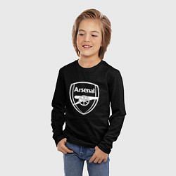 Лонгслив детский Arsenal fc белое лого, цвет: 3D-принт — фото 2