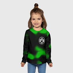 Лонгслив детский Borussia sport halftone, цвет: 3D-принт — фото 2