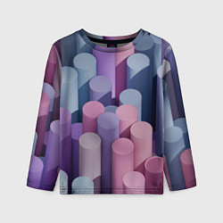 Детский лонгслив Цветные цилиндры