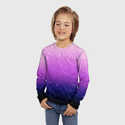 Лонгслив детский Абстрактный градиент розово-синий, цвет: 3D-принт — фото 2