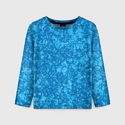 Детский лонгслив Ярко-голубой абстракция космический