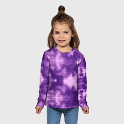 Лонгслив детский Фиолетовый тайдай, цвет: 3D-принт — фото 2
