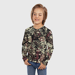 Лонгслив детский Граффити патерн, цвет: 3D-принт — фото 2