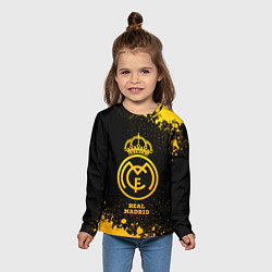 Лонгслив детский Real Madrid - gold gradient, цвет: 3D-принт — фото 2