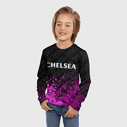 Лонгслив детский Chelsea pro football посередине, цвет: 3D-принт — фото 2