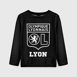 Детский лонгслив Lyon sport на темном фоне