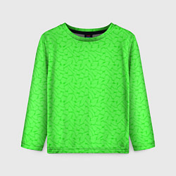 Детский лонгслив Яркий салатовый кислотный