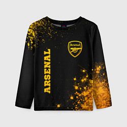 Лонгслив детский Arsenal - gold gradient вертикально, цвет: 3D-принт