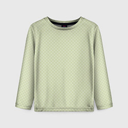 Детский лонгслив Светлый оливковый паттерн сеточка