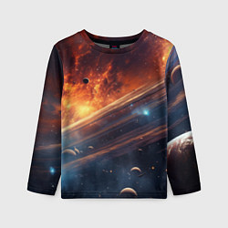 Лонгслив детский Млечный путь космос, цвет: 3D-принт