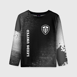 Лонгслив детский Leeds United sport на темном фоне вертикально, цвет: 3D-принт