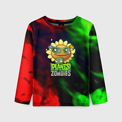 Лонгслив детский Plants vs zombies огненный градиент, цвет: 3D-принт