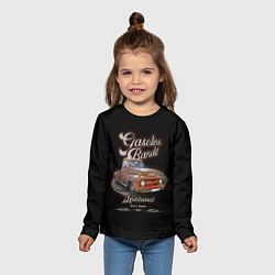 Лонгслив детский Хот-род в стиле rat Gasoline Bandit, цвет: 3D-принт — фото 2