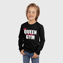 Лонгслив детский Queen of the gym - crown, цвет: 3D-принт — фото 2