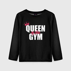 Лонгслив детский Queen of the gym - crown, цвет: 3D-принт