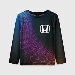 Детский лонгслив Honda neon hexagon