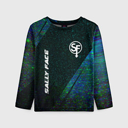 Детский лонгслив Sally Face glitch blue
