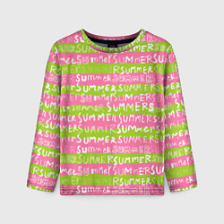 Лонгслив детский Summer pattern, цвет: 3D-принт
