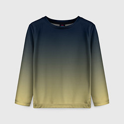 Детский лонгслив Градиент тёмно-синий в оливковый
