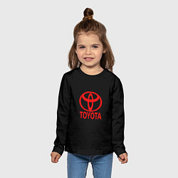 Лонгслив детский Toyota red logo, цвет: 3D-принт — фото 2